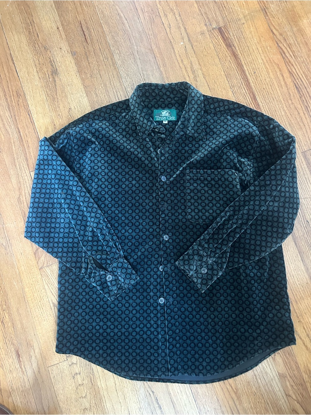 True Grit Green Patterned Long-Sleeve Shirt